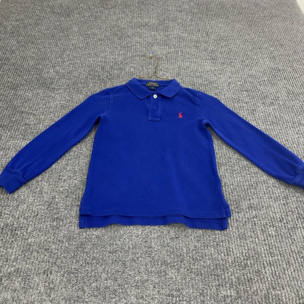 Polo Ralph Lauren Polo Boys 5‎ Blue Cotton Long Sleeve Preppy Classic